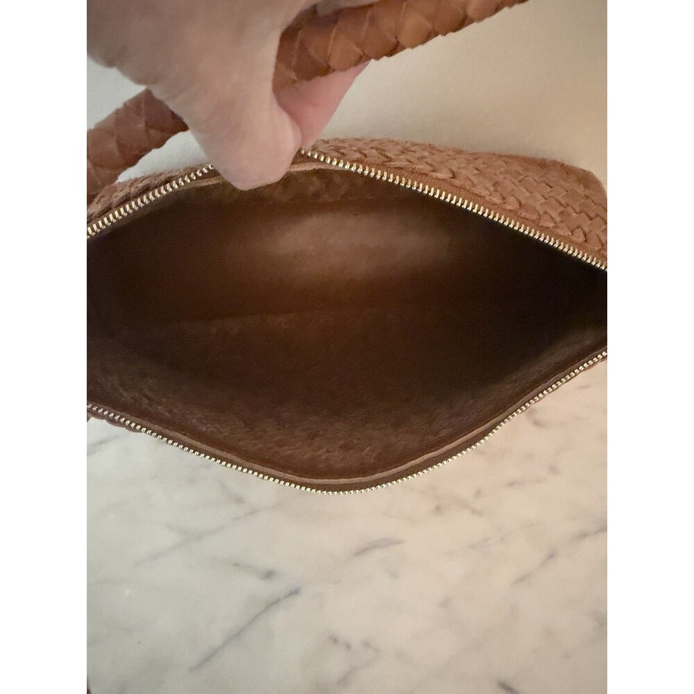 Madewell The Signature Woven Zip Top Shoulder Bag Woven Handbag Burnt Siena - Picture 9 of 12